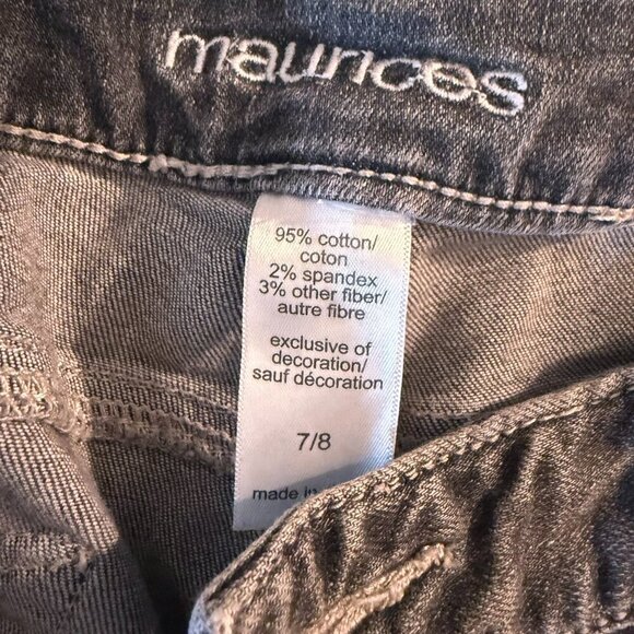 Maurices black/gray skinny jeans - distressed - Picture 2 of 4